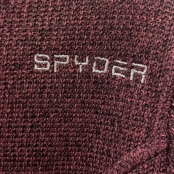 Spyder Endure Full Zip Mid Weight Stryke Fleece Jacket in Wine Purple Red Sz XL - Picture 8 of 13